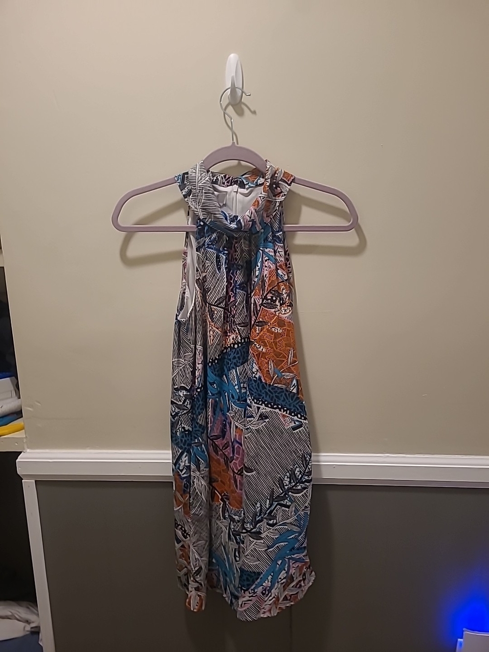 CORY Womens Small Halter  Neck Floral Multicolor Tessa Slip Dress USA
